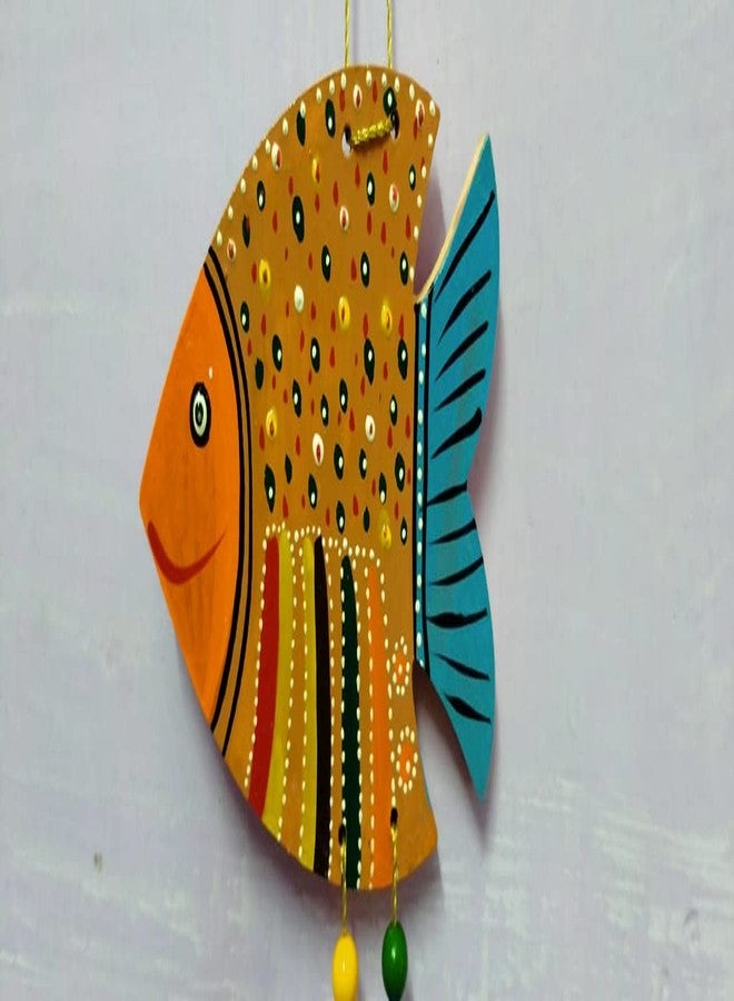 NOKHWAL Fish Hanging Handmade Hand Painted Fish for Garden Main Door Wall Hanging Balcony Decoration Hanging Decorative Items for Room Wall Décor for Home - Image 3